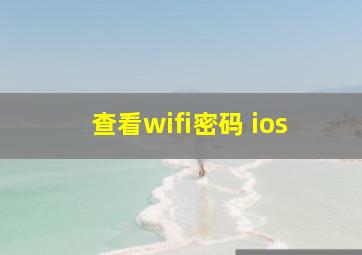 查看wifi密码 ios